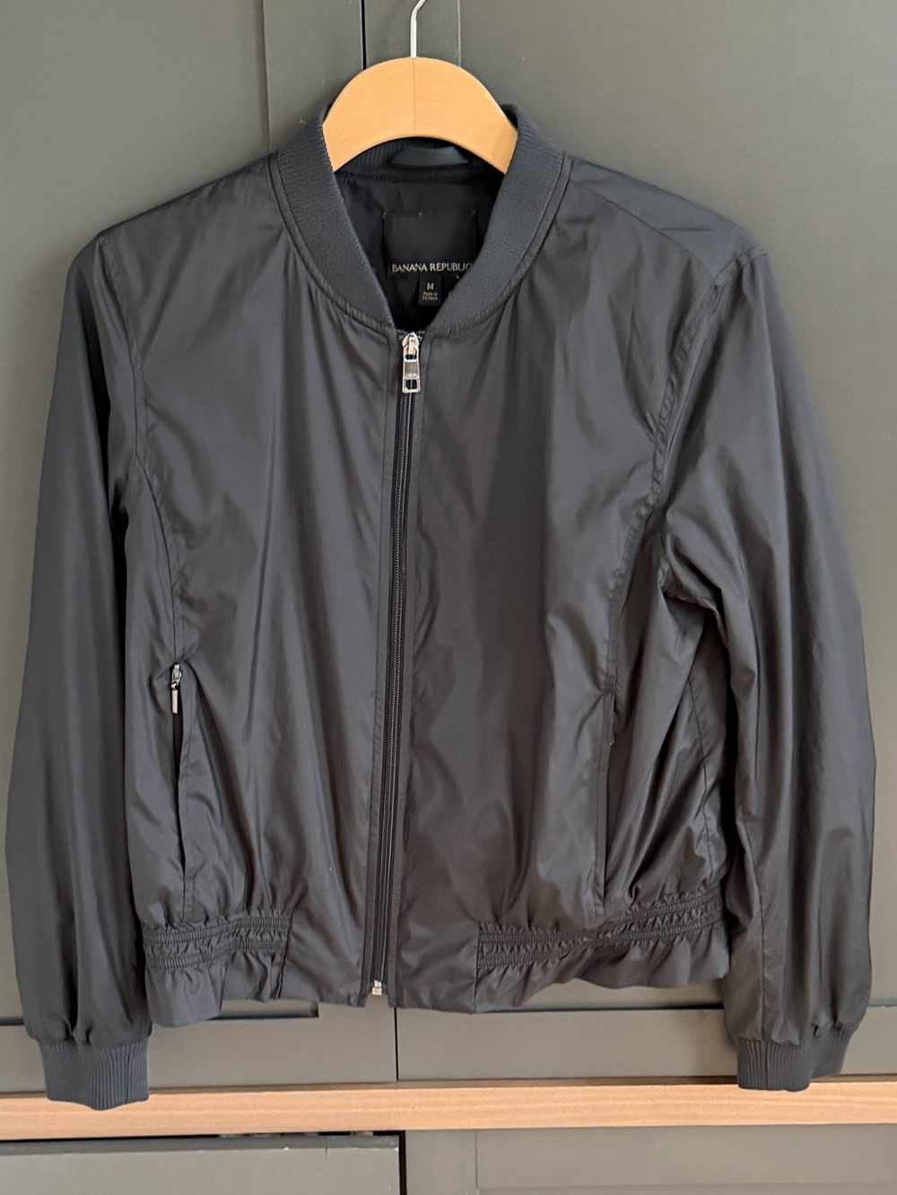 Banana Republic Motion Tech Bomber Jacket in black M